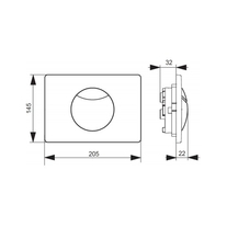 Clapeta Villeroy & Boch, ViConnect, actionare dubla, 20 x 14 x 5 cm, alb